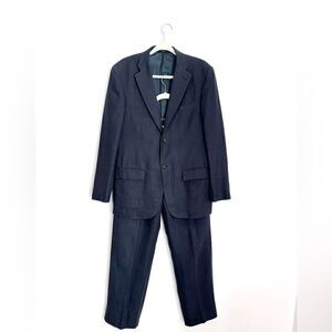 Valentino Linen Pant Suit in Navy